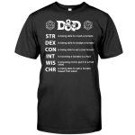 A STR DEX CON INT WIS CHR T-SHIRT
