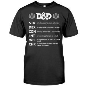 A STR DEX CON INT WIS CHR T-SHIRT