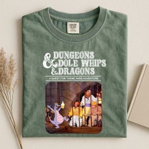 Dungeons & Dole Whips & Dragons T-Shirt | Funny Disney Dungeons & Dragons D&D Tee