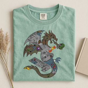 D&D Dragon Map T-Shirt | Dungeons & Dragons T-Shirt